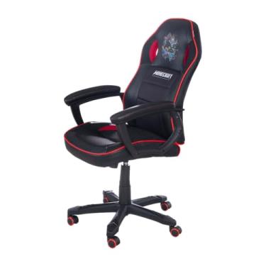 Imagem de Phoenix group AG Minecraft: Cadeira de jogos - Preto-Vermelho - 61 x 66, Cadeira de Computador e Mesa Adulta, 5 Rodas e Altura Ajustável, Gráficos Temáticos de Jogos, Móveis, Licenciado
