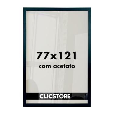 Imagem de Moldura Quadro 77x121 Decoração Criativa Quebra Cabeça Puzzle 3000 peças Parede Sala Escritório Game Office com Acetato (Preto)