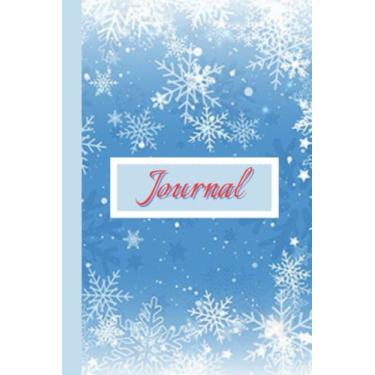 Imagem de Blue Sparkly Snowflake Journal: This is a lovely winter snowflake covered, 6x9 inch, 140 lined page notebook for creative writing and note taking.