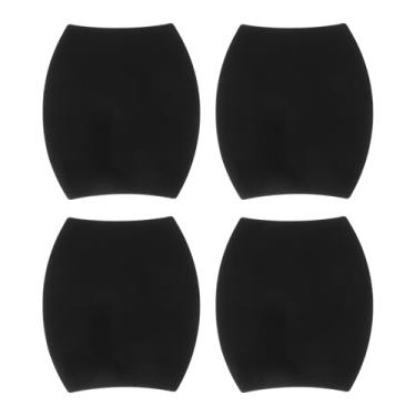 Imagem de Partuto 4 peças 79 x 89 mm adesivo protetor de copo magnético universal para porta de carro - Película protetora de maçaneta de porta de carro anti-arranhões - Cor fosca