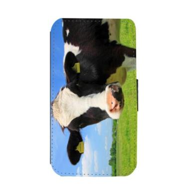 Imagem de Rikki Knight Capa carteira flip para Galaxy S3 com design de cara de vaca para Galaxy S3