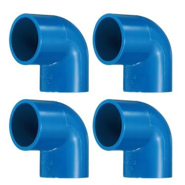 Imagem de HARFINGTON 4 peças de encaixes de tubulação de cotovelo de 90 graus 3/10.2 cm 2 vias PVC grau móveis conectores canto ângulo cotovelo tomada lateral para esgoto encanamento tubo de drenagem