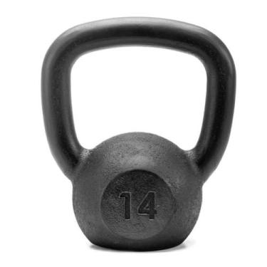 Imagem de Kettlebell 14kg Pintado Preto Treino Academia Casa Funcional - Alto Ní