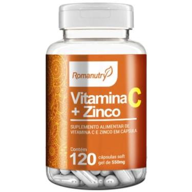 Imagem de Vitamina C + Zinco 500mg 120 Cáps - Romanutry