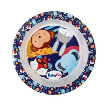 Imagem de Prato Bowl Fundo Infantil 450ml Temático Estampado Introdução Alimentar Colorido (NATUREZA MARINHO)