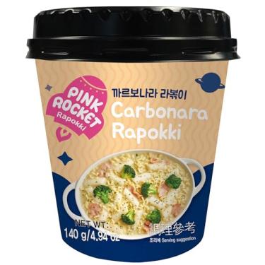 Imagem de Rapokki Ramen com Topokki Sabor Carbonara Pink Rocket Copo - 140 gramas