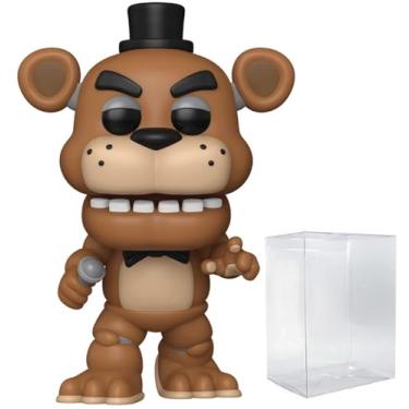 Imagem de POP Jogos: Five Nights at Freddy's 10th Anniversary - Boneco de vinil Freddy Funko (incluído com caixa protetora compatível), multicolorido, 9,5 cm