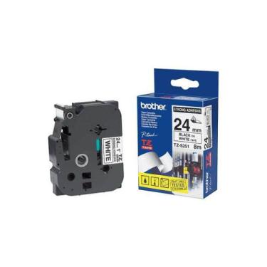 Imagem de Fita Industrial Brother TZE-S251 24mm Preto/Branco