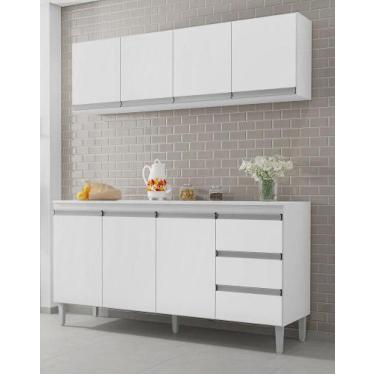 Imagem de Kit De Cozinha Andréia Armário Aéreo 160mt e Balcão de Pia Com Tampo B