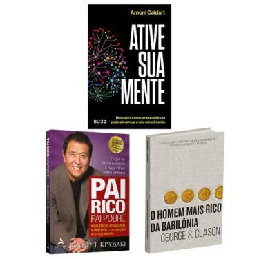 Imagem de Kit 3livros, Pai Rico, Pai Pobre + Ative Sua Mente + O Homem Mais Rico