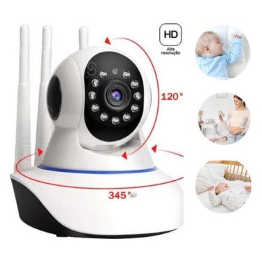 Imagem de Câmera Ip 3 Antenas Wifi Visão Noturna 110V/220V - LIPPIN