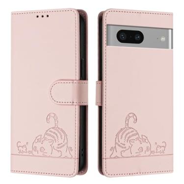 Imagem de Capa para Google Pixel 7 Capa com Gato Padrão PU Couro Flip Carteira Capa para Google Pixel 7 Capa para Mulheres Homens à Prova de Choque Capinha Compatível com Google Pixel 7 Case (2)
