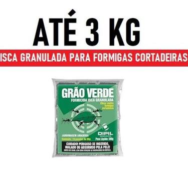 Imagem de 6 pacotes 500gr - formicida grão verde - isca para formigas granulado/