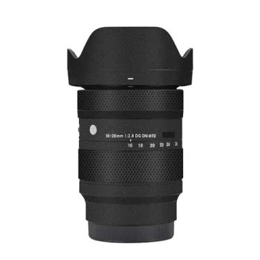 Imagem de Película de vinil para lente Sigma 16-28 mm F2.8 DG DN Apto para Sony Mount Camera Protective Sticker Protector Coat Acessórios de fotografia 1:2,8 16-28 2,8 (couro preto)
