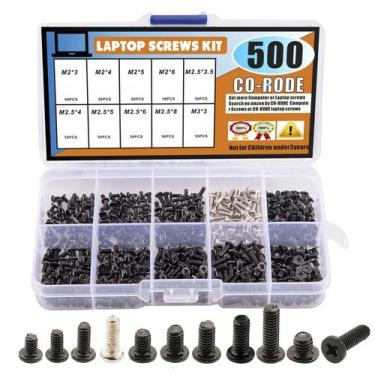 Imagem de Kit de Parafusos para Laptop (500 Peças) - Compatível com IBM, HP, Del