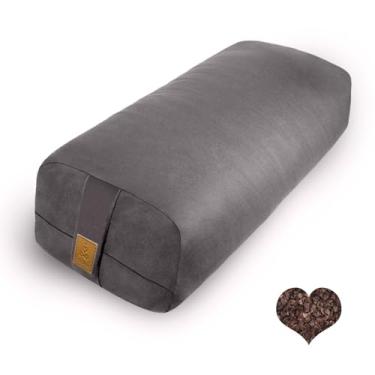 Imagem de FelizMax Almofada De Trigo Sarraceno Orgânico (24X10,5X5,5 Pol.) Almofada De Yoga Almofada De Suporte Para Yoga Restaurativo Acessórios Almofada De Meditação Retangular Capa 100% Algodão Almofada De