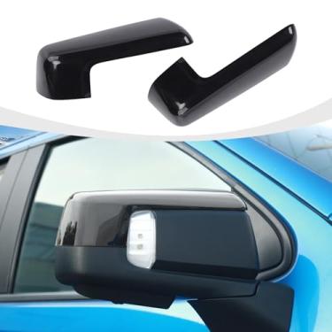 Imagem de RAZPOY Capa de espelho retrovisor preto Acabamento de revestimento do espelho retrovisor lateral compatível com acessórios Chevy Silverado e GMC-Sierra 2019-2024