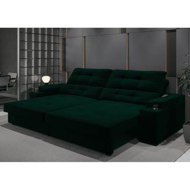 Imagem de Sofá Santiago 2,30m (L) com Carregador USB e Porta Copos Retrátil e Reclinável