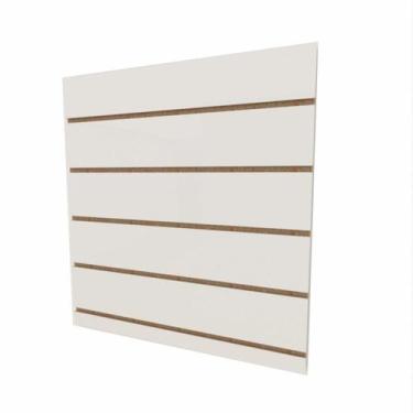 Imagem de Expositor canaletado 18mm Branco Texturizado altura 60 cm comp 60 cm -