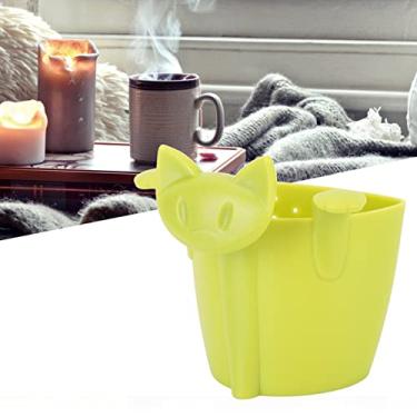 Imagem de Conjunto de Filtro Infusor de chá de Silicone para Gato Fofo para Home Office (Verde)