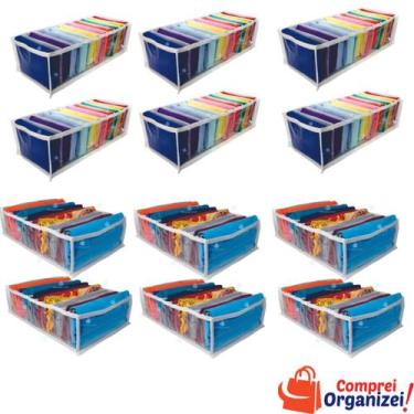 Imagem de Colmeias Organizadoras Camisetas Kit 6 + Gaveta Kit 6 - - Comprei Orga