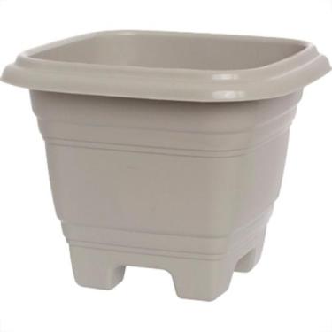Imagem de Vaso Pl.Quadrado N.28 Areia-9650 - PLASTICOS RISCHIOTO