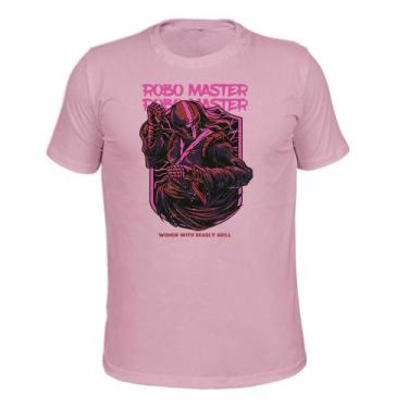 Imagem de Camiseta Plus Size Confortável Malha 30.1 Robo Master - Surprass, Rosa