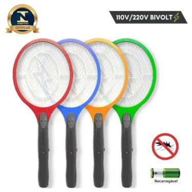 Imagem de Raquete Elétrica Recarregável Para Mosquitos Bivolt Prática - Altomex