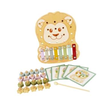 Imagem de Esquirla 8 Tons xilofone com coordenação INLUNHOLMENT GLOCKENSPIEL Instrumento de percussão para crianças orquestras escolares