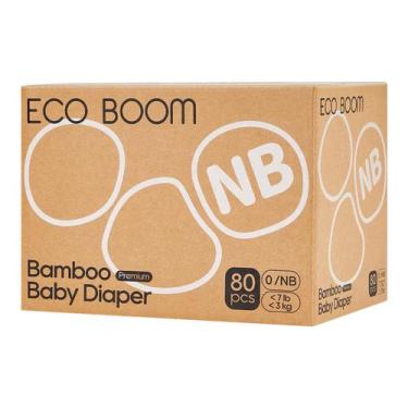 Imagem de Fraldas ECO BOOM Viscose de Bambu Natural Soft Tamanho 0 80C