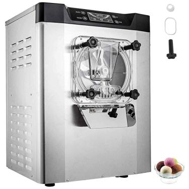 Imagem de Máquina de Sorvete Profissional em Aço Inoxidável 20L por Hora com 1 Bico e Tela LCD, 110V 1400W, VEVOR, Prata