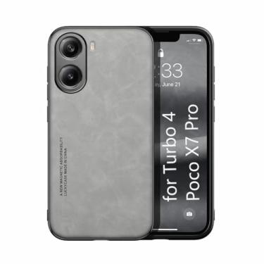 Imagem de Kepuch Silklike Capa para Redmi Turbo 4 / Poco X7 Pro - Case Placa de Metal Embutida - Cinza