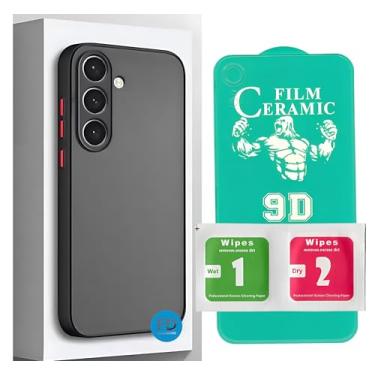 Imagem de Capa Capinha Case Premium Anti Impacto Fosca Preta Translúcida com Proteção de Câmera para Samsung Galaxy A35 - FD Acessórios (Capa e Película 9D A35)