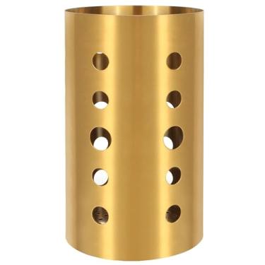 Imagem de Porta-pauzinhos de aço inoxidável, talheres, utensílios, suporte, colher, garfo, organizador de secagem, cesto para utensílios de mesa, dourado