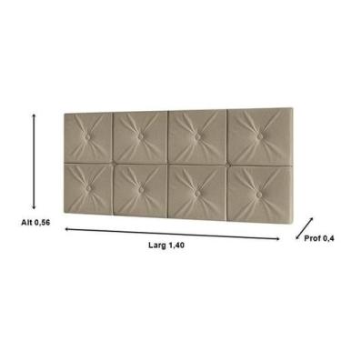 Imagem de Painel Cama Box Prime Casal 1,40 Ferrari Cor Bege Comprar - Comprar Mó