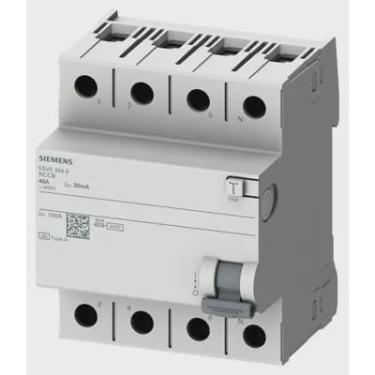 Imagem de Disjuntor Disparador Dr 4P 40A/30MA 5SV5344-0MB 3P + N ac- Siemens