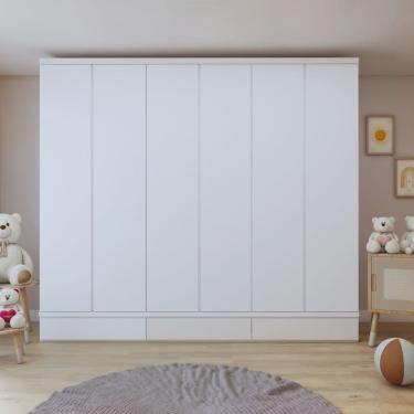 Imagem de Guarda-roupa Infantil 6 Portas 9 Gavetas 100% Mdf Encanto
