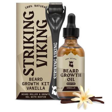 Imagem de Kit de crescimento de barba Striking Viking Beard Growth Oil com rolo