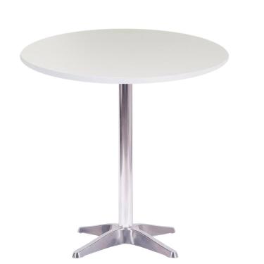 Imagem de Base de Mesa Delta em Alumínio 75 cm (Altura) com Tampo em mdp Redonda 80 cm Branco