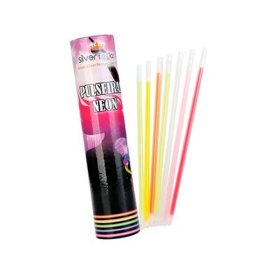 Imagem de Pulseiras Neon Brilha Escuro SilverFestas Brilha Tubo 100Un