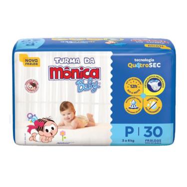 Imagem de Fralda Turma Monica Jumbo P 30 Unidades