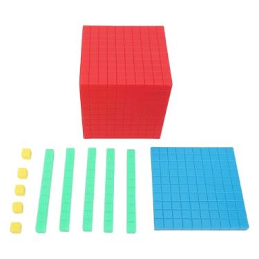 Imagem de Base Dez Blocos Conjunto, Base 10 Blocos Definir Manipulativos Matemáticos Coloque Bloqueios de Valor Matemática Contagem de Cubos Base Aprendizagem de Contagem de Contagem de
