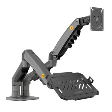 Imagem de Suporte Articulado para Monitor F160 NB Braço Giratório Pistão a Gás com Bandeja Apoio Notebook NBH-7