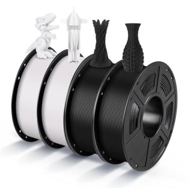Imagem de ANYCUBIC Filamento PLA para Impresora 3D 4KG, Filamento PLA para Impresión 3D 1.75mm Precisión dimensional +/- 0.02mm, 4 Paquetes 1KG Bobina (2.2 lbs), 2 Paquetes de Negro y 2 Paquetes de Blanco