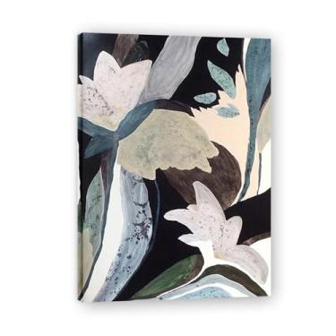 Imagem de Pintura de parede em tela abstrata azul e branca impressão em tela pôster imagem colorida moderna arte abstrata decoração de parede corredor escadas decorações de quarto 40 x 30 cm