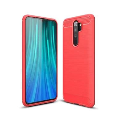Imagem de Capa Case Xíaomi Redmi Note 8 Pro (Tela 6.53) Carbon Fiber Anti Impacto - Preto (Vermelho)