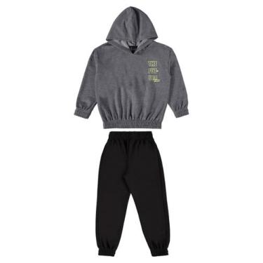 Imagem de Conjunto Blusão e Calça Infantil para Menino Guloseima, Cinza, 2