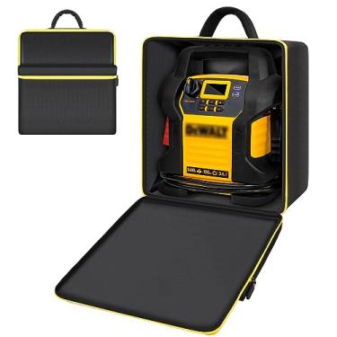Imagem de Bolsa de armazenamento de carro compatível com DEWALT DXAEJ14 compressor de ar portátil digital para estação de energia, recipiente de transporte (zíper preto e amarelo)