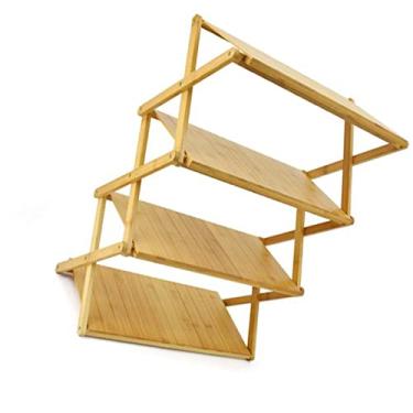 Imagem de A Prateleira de Armazenamento de Laptop Portátil Dobrável Suporta Várias Camadas para Acampamento Ao Ar Livre (4 camadas)