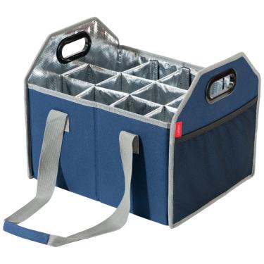 Imagem de Caixa Para Transporte de Vinhos LUILANC até 12 Garrafas com Alça, Azul